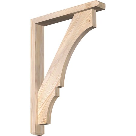 Ekena Millwork Balboa Craftsman Smooth Bracket w/ Offset Brace, Douglas Fir, 3 1/2"W x 22"D x 30"H BKT0402X22X30BOA04SDF